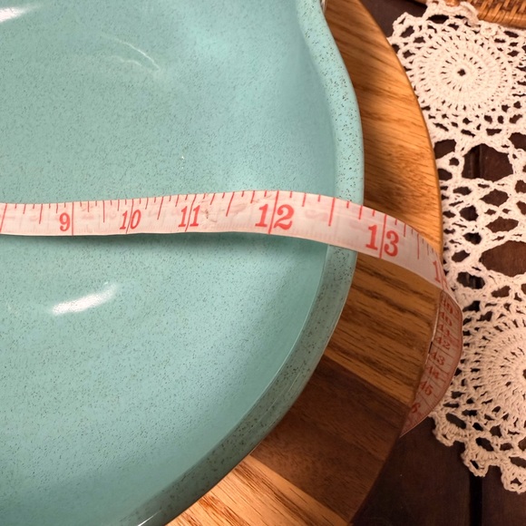 Pfaltzgraff Teal Pear-Shaped Divided Serving Dish Chip And Dip Bowl - Picture 3 of 4